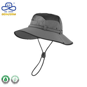 アウトドアハイキング通気性サンハットひも付きカスタムクイックドライバケット帽子メンズファッションフィッシャーマンハット - Product Image 3