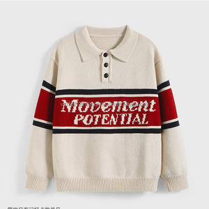 Pull en jersey style automne-hiver 2026, nouvelle collection pour enfants, pull tricoté pour garçons, haut d'hiver - Product Image 4