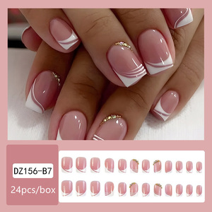 24 Uñas Postizas Cortas Cuadradas de la Marca Pure Desire, Uñas Artificiales para Salón de Belleza - Product Image 2