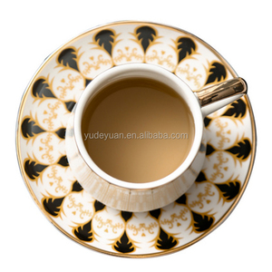 90cc Wholesale Personalized Eco-Friendly Durable Fine Bone China Gold Rim Ceramic Espresso Custom Turkish Coffee <strong>Cup</strong> <strong>Saucer</strong> <strong>Set</strong> - Product Image 6