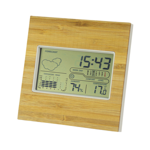 Emaf בית במבוק משטח גדול קיר גדול רכוב תחנת מזג אוויר ידידותית לסביבה רב תכליתי <span class=keywords><strong>lcd</strong></span> לוח שעון מעורר - Product Image 4