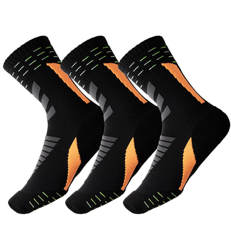 Cheap Factory Fashion Sports Men's Thick Towel Bottom Socks Non-slip Basketball Hiking Socks