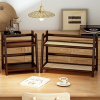 Support de rangement pour tasses en bambou à 2 niveaux, organisateur de mugs double couche pour comptoir de cuisine, pour tasses à thé et à café
