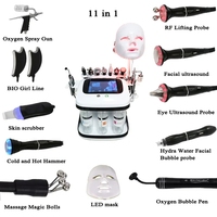 Appareil de microdermabrasion diamantée hydro 8-en-1 H2O2 pour soins du visage en salon de beauté (10-en-1/11-en-1)
