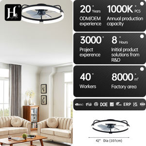 Living room, bedroom, concealed retractable blade, retractable LED <b>ceiling</b> fan with lighting, <b>remote</b> <b>control</b> night <b>light</b> - Product Image 4