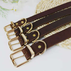 <span class=keywords><strong>Collar</strong></span> de perro cómodo de cuero Real de Venta caliente <span class=keywords><strong>Collar</strong></span> de cuello de Mascota de cachorro de Metal Extra duradero - Product Image 4