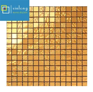 Chinese cheap price colored mosaico gold tile for kitchen