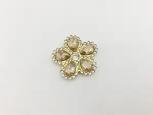 Ayakkabı giysiler çanta için özelleştirilebilir çift çiçek elmas taklidi DIY Flatback dikmek-on tekniği-gevşek Rhinestones