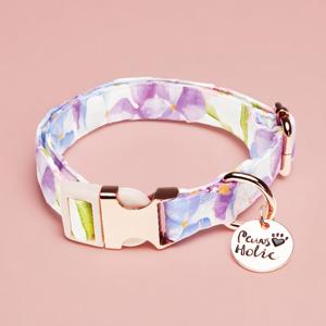 Collar de Perro de Algodón con Estampado Personalizado de Lujo, Talla M, Elegante, Moderno, Cómodo, Suave, Duradero, con Cierre de Hebilla, Venta al Por Mayor - Product Image 1