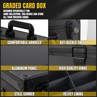 Étui de rangement robuste en aluminium pour cartes de collection gradées PSA/BGS, toploaders et cartes TCG