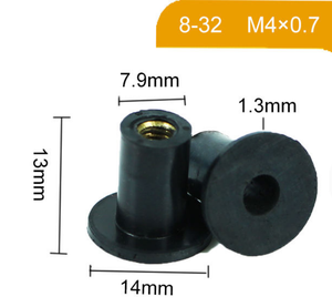 Clips de fixation automatique M3 M4 M5 M6 M8, insert d'expansion NBR, écrou à <span class=keywords><strong>rivet</strong></span> <span class=keywords><strong>aveugle</strong></span> en laiton et caoutchouc, vis, moto, poli, classe 6 pour l'exploitation minière - Product Image 2