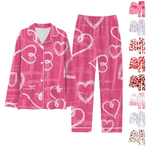 Toptan sevgililer günü pijama setleri kadın kışlık pijama Saint Valentin 2024 onun için en iyi hediye