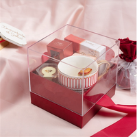 FULLSUN Custom Zwei Stück Acryl Schokolade Geschenk verpackung Box Gebundenes Band Mit Schleife