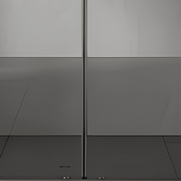 Porte de douche fixe avec panneau en aluminium, taille personnalisée, cloison de salle de bain