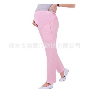 Pantalon de maternité en coton, taille élastique, coupe droite, pour femmes enceintes, à porter à l'hôpital - Product Image 5