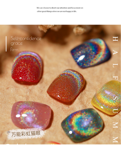 Gel holográfico para belleza de <span class=keywords><strong>uñas</strong></span>, láser brillante de larga duración, Ojo de Gato, oferta, <span class=keywords><strong>2022</strong></span> - Product Image 5