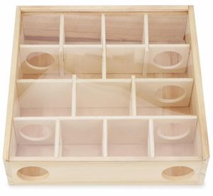 Çevre Dostu Ahşap <span class=keywords><strong>Hamster</strong></span> Evi Cam Kapaklı Evcil Hayvan Kafesi İç/Dış Mekan Kullanımı Özelleştirilebilir Tasarım - Product Image 4