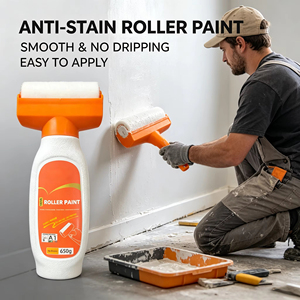 Pintura en rollo todo en uno para renovación de paredes del hogar, pintura en rollo inodora para interiores para reparaciones domésticas - Product Image 5