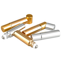 Fournisseur RUIPACK OEM 5ml 10ml Bouteilles en verre à revêtement UV avec billes roulantes en acier inoxydable/Bouteille de parfum à bille