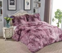 Drap de lit en velours cristal king size avec motifs de luxe, ensemble de couette moelleux en velours hirsute pour l'hiver