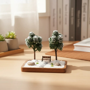 Cây thông Noel nhân tạo SANWEI mini hình tròn, chất liệu gỗ tuyết tùng, trang trí nhỏ, có đế, tự đứng được, dùng cho tiệc tùng và ngày lễ - Product Image 1