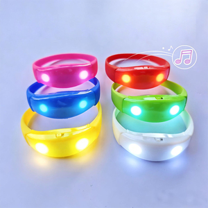 Custom ABS Silicone LED <b>Light</b> Up Wristband Flashing Bracelet Custom Logo for Party Concert - Product Image 2