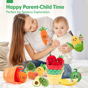 Jouet sensoriel personnalisé <span class=keywords><strong>pour</strong></span> bébés, poupée en peluche de fruits et légumes, jouets éducatifs de tri des couleurs <span class=keywords><strong>pour</strong></span> <span class=keywords><strong>les</strong></span> tout-<span class=keywords><strong>petits</strong></span> - Product Image 3