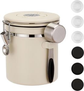 500g 750g 304 Stainless Steel Coffee Canister Eco-Friendly Airtight Storage Container Flip Top Lid <b>for</b> <b>Presents</b> Date Tracker - Product Image 1