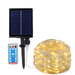 Guirlande lumineuse LED solaire extérieure étanche en cuir pour jardin, cour, camping, décoration, vente directe d'usine, télécommande - Product Image 2