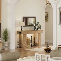 Console moderne en MDF avec prises, lumière à capteur, pour entrée, villa, hôtel, chambre, ferme, salon, meuble de rangement