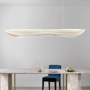 Lámpara Colgante LED Minimalista Posmoderna para Sala de Estar, Hotel, Oficina, Bar, Restaurante, Diseño Lineal Creativo, Luz Blanca Cálida, CA - Product Image 5