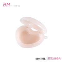 Étui compact pour fard à paupières en forme de cœur, avec boucle de suspension, vide, pour blush et poudre pressée
