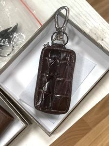 Bolsa para Llaves Portátil Unisex de Piel de Cocodrilo Tailandés, Diseño Simple, Accesorio Pequeño, Colgante con Cremallera para Transmisión en Vivo - Product Image 6