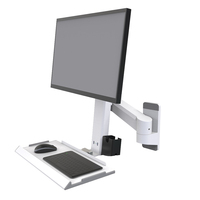 Meisonic T8-MA01KB Industrieller Monitorarm mit Gelenk, Hochbelastbarer Aluminiumlegierung, 90° Neigung, Medizinischer Ständer für Arbeitstische