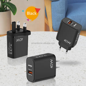 EU US UK Stecker USB-C PD 40W Schnell ladegerät 40W USB Typ C Schnell ladung <span class=keywords><strong>2</strong></span> Anschlüsse QC 3.0 Handy adapter - Product Image 2