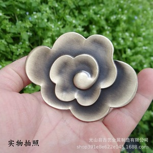 Art And Ancient Art Pure Copper Plaque Holder Flower Shape <b>For</b> Chinese Painting <b>Frame</b> <b>Cross</b> <b>Stitch</b> Hanging Hook Base - Product Image 2