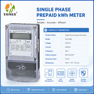 Medidor de Energía Monofásico <span class=keywords><strong>Prepago</strong></span> con Tarjeta IC Digital de Carga Frontal para Suministro de Electricidad <span class=keywords><strong>Prepago</strong></span> - Product Image 4