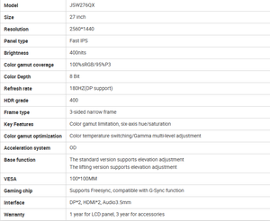 Oferta Especial: Monitor <span class=keywords><strong>Gaming</strong></span> de 27 Pulgadas, 170 Hz, 2K, Pantalla Ancha, HDR 400, FreeSync, IPS, 1 ms, con Resolución de 1440P - Product Image 4