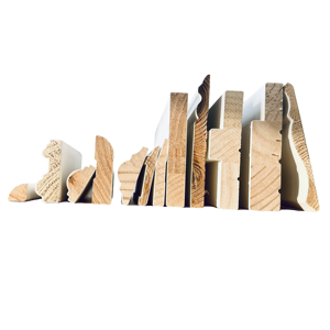 Moulures de décoration intérieure modernes, ÉCHANTILLON, moulures en bois de pin apprêté blanc, moulures imperméables, <span class=keywords><strong>plinthes</strong></span>, moulures de porte - Product Image 1