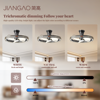 Ventilateur de plafond LED design nordique moderne de 21 pouces, 6 vitesses, télécommande, contrôle intelligent par application, pour chambre à coucher, fabriqué en Chine