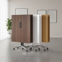 Table de conférence pliante en bambou Mekia Modèle 020 – Design moderne et minimaliste, bureau mobile chic pour entreprises avec rangement amovible