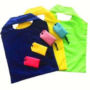 Ulikeke Reusable Grocery Bag Foldable Polyester Tote Grocery Carry Bag Custom Logo 190t Polyester Foldable Shopping Bag - Product Image 1