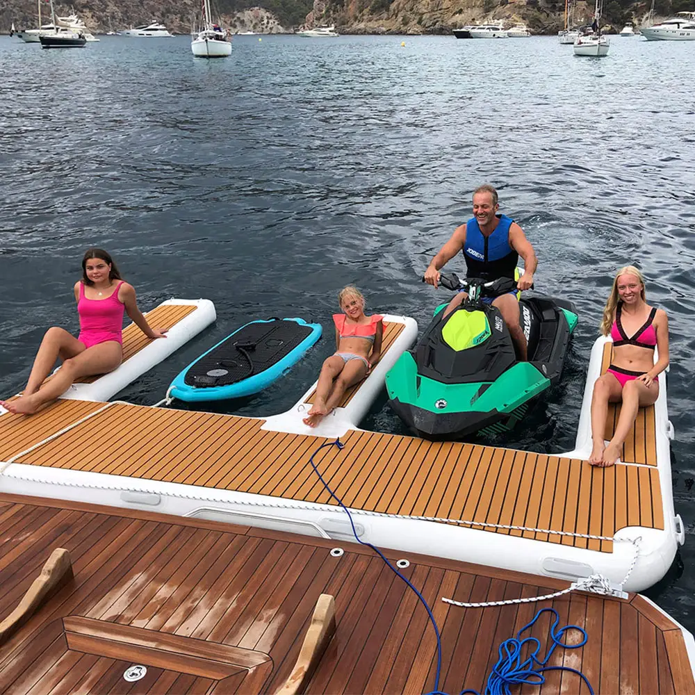 Durable Water Toys Inflatable Jetski Dock Jet Ski Floating Dock Pontoon For Yacht