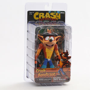 NECA Crash Bandicoot - Basic Crash dengan peti Action Figurine Koleksi mainan Model