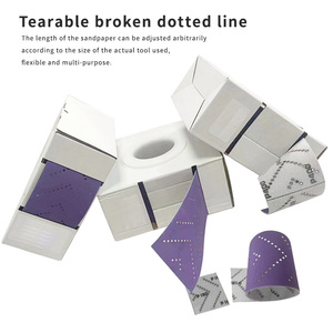 70 نفسجي X 12 متر توريد السيراميك الأرجواني متعددة الثقوب ورقة ورق الصنفرة ورقة أكسيد الألومنيوم لفة - Product Image 3