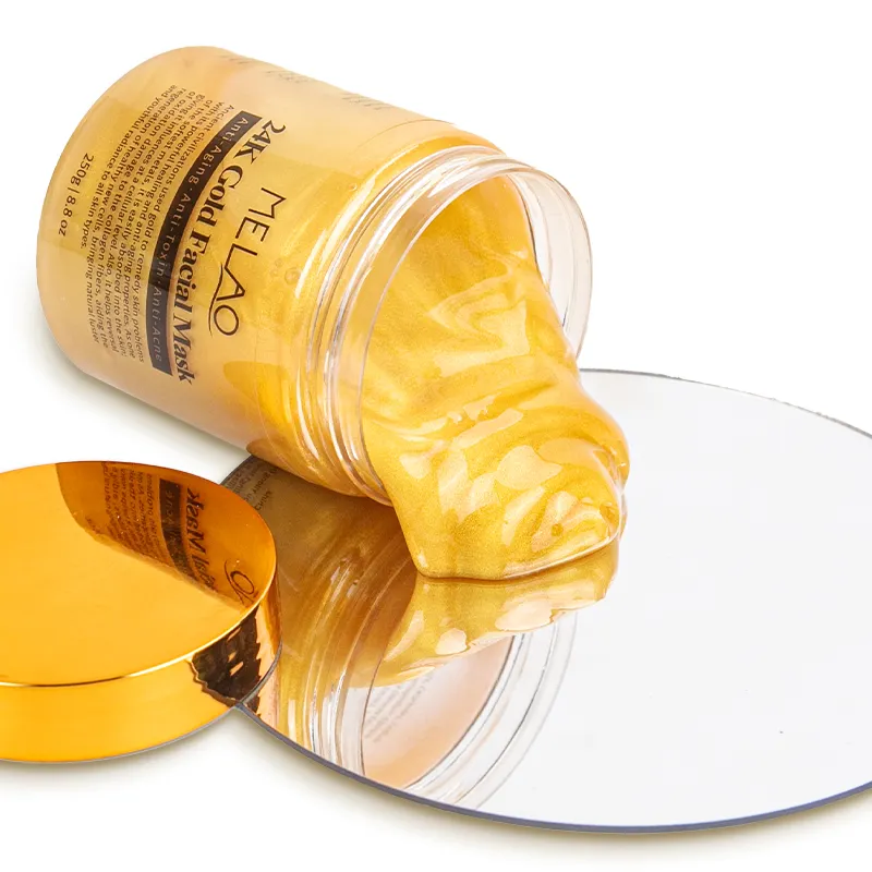 OEM ODM Organique De Masque de Feuille de visage Blanchissante Anti-Rides 24K Or Collagène Cristal Beauté Cosmétique Masque Facial