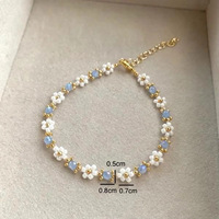 Nouveau bracelet bohème en cristal et strass à motif floral pour femme, cadeau de plage. Accessoire Chic Unique et Raffiné