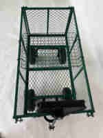 Chariot de jardin extérieur en treillis d'acier personnalisable OEM chariot à main à quatre roues pour outils de jardinage