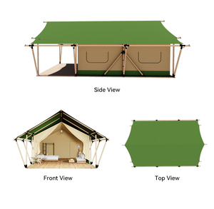 Custom Wild Luxury Hotel Tent Double Thickened <b>Wooden</b> Oxford Fabric Outdoor Glamping Camping Four-Season Sanitary M-8 Jie Gou - Product Image 6