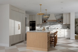 Meuble de cuisine en chêne <span class=keywords><strong>blanc</strong></span> massif, sur mesure, avec insert cerused extensible et organisateur en bois massif - Product Image 4